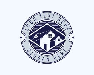 Roofing - Home Residential Property Badge logo design