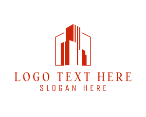 Home Builder - Minimalist Building Architect logo design