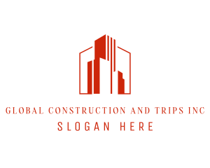 Skyscraper - Minimalist Building Architect logo design