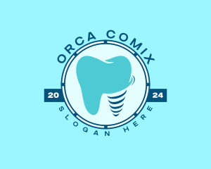 Emblem - Dental Tooth Dentist logo design
