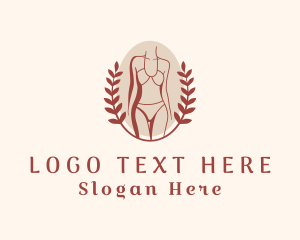 Erotic - Sexy Lady Lingerie Model logo design