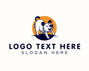 Dachshund - Dog Pup Veterinary logo design