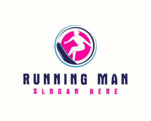 Man Surfing Sport logo design