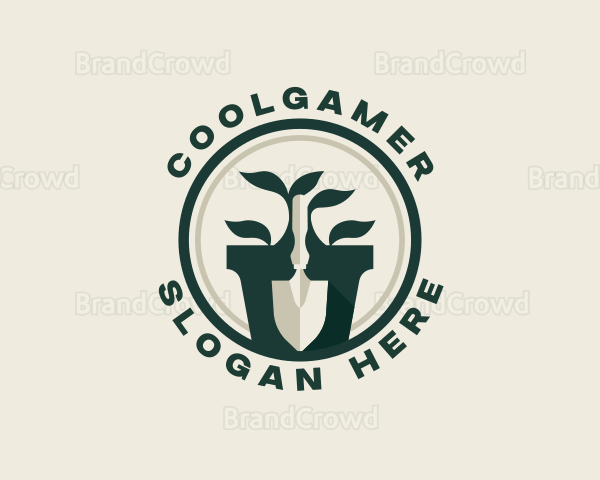 Landscaping Trowel Plant Logo