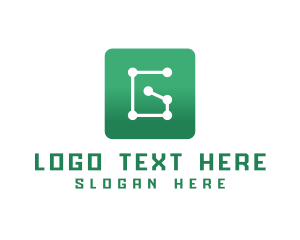Initial - Circuit Letter G App logo design