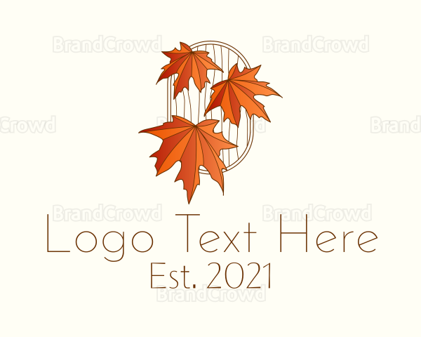 Dry Leaves Design Logo