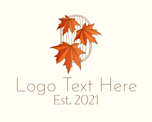 Autumn - Dry Leaves Design logo design