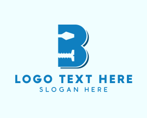 Home Improvement Tools Letter B  Logo