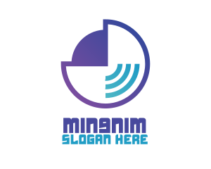 Music Signal Outline logo design