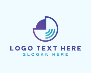 Bluetooth - Music Signal Outline logo design