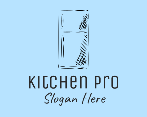 Kitchen Refrigerator Sketch logo design