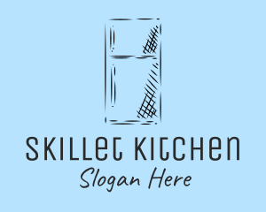 Kitchen Refrigerator Sketch logo design