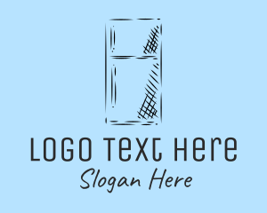 Kitchen Refrigerator Sketch Logo