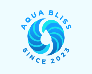 Spiral Aqua Droplet logo design