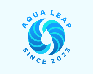 Spiral Aqua Droplet logo design