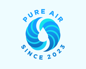 Spiral Aqua Droplet logo design