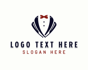 Bow Tie - Tuxedo Barber Grooming logo design