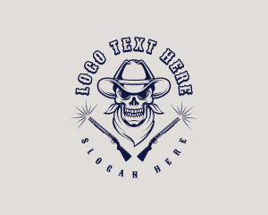 Scarf - Cowboy Skull Gaming logo design