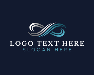 High End - Wave Infinity Loop logo design