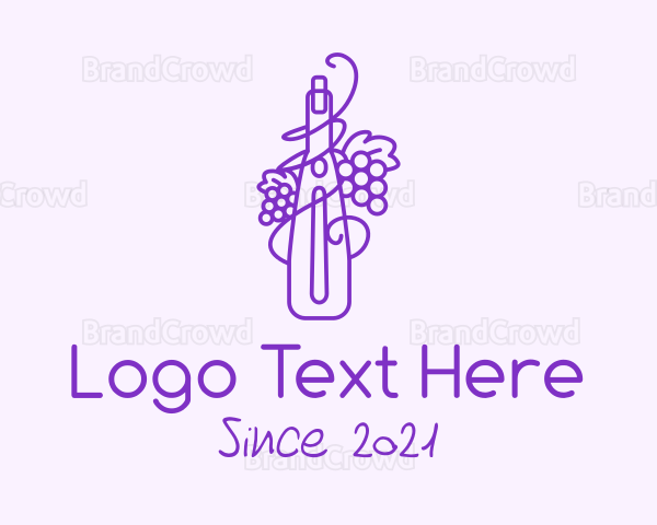 Minimalist Grape Wine Logo