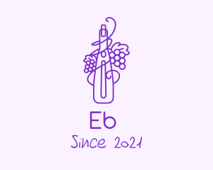 Purple - Minimalist Grape Wine logo design