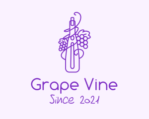 Grapes - Minimalist Grape Wine logo design