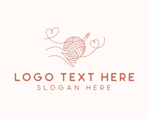 Quilting - Hand Yarn Crochet logo design