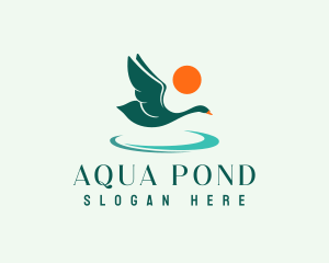 Pond - Goose Lake Pond logo design