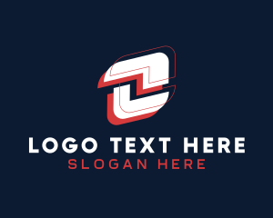 Letter O Geometric Tech Logo