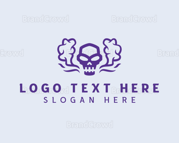 Creepy Skull Smoke Logo