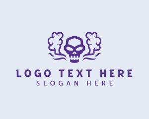 Vapor - Creepy Skull Smoke logo design