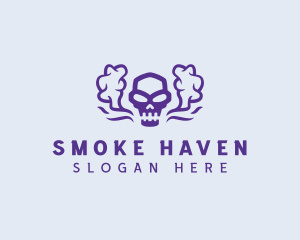 Creepy Skull Smoke logo design