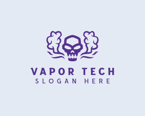 Vapor - Creepy Skull Smoke logo design