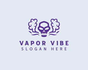 Creepy Skull Smoke logo design