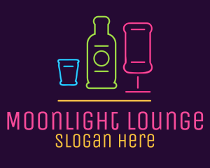 Nightclub - Nightclub Bar Neon Lights logo design