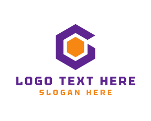 Initial - Modern Tech Hexagon Letter G logo design