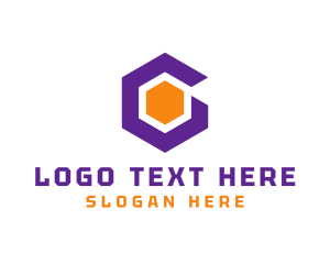 Modern Tech Hexagon Letter G logo design