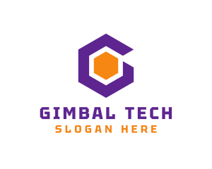 Modern Tech Hexagon Letter G logo design