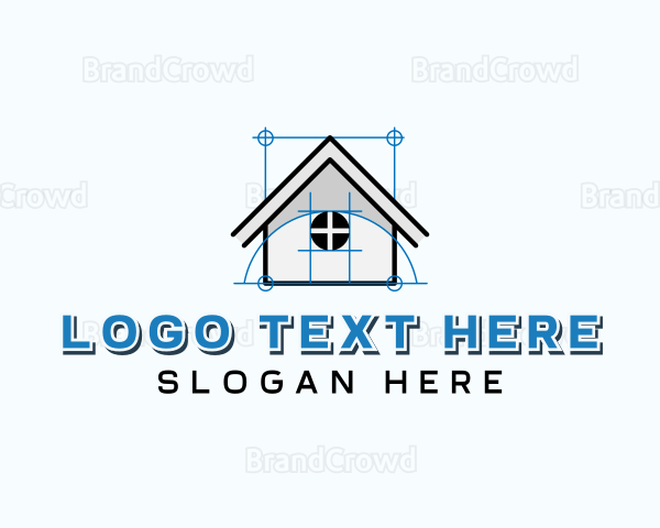 House Blueprint Architecture Logo