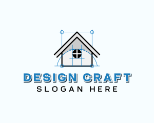 Blueprint - House Blueprint Architecture logo design