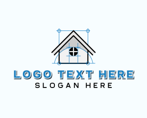 Developer - House Blueprint Architecture logo design