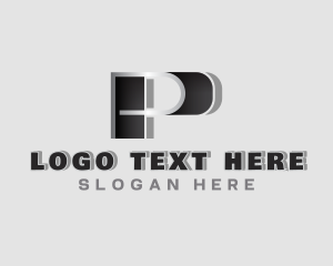 Shadow - Industrial Metalwork Letter P logo design