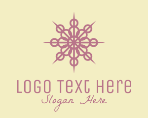 Tile Pattern - Purple Intricate Snowflake Decor logo design