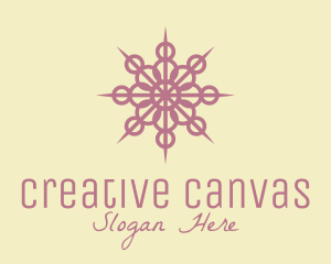 Artsy - Purple Intricate Snowflake Decor logo design