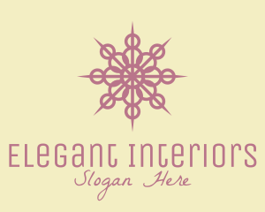 Purple Intricate Snowflake Decor logo design