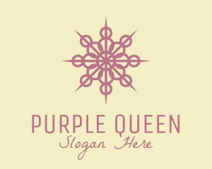 Purple Intricate Snowflake Decor logo design