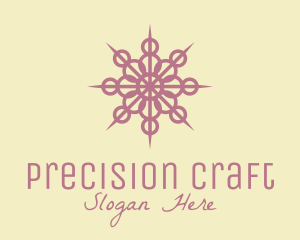 Purple Intricate Snowflake Decor logo design