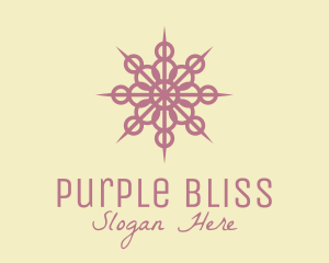 Purple Intricate Snowflake Decor logo design