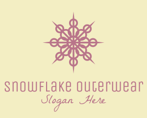 Purple Intricate Snowflake Decor logo design