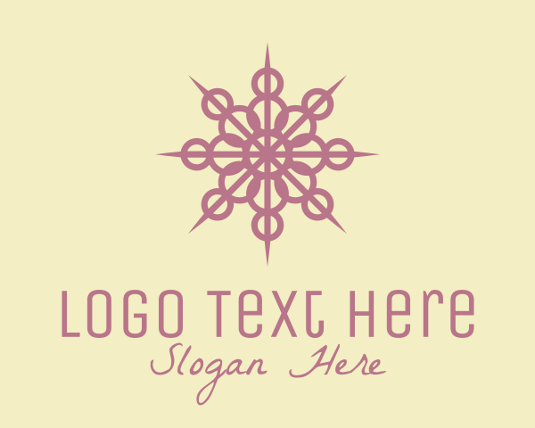 Artsy - Purple Intricate Snowflake Decor logo design